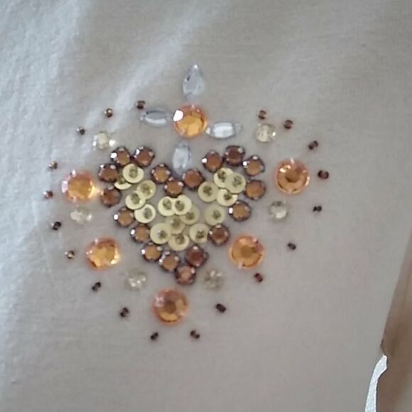 BCBGMAXAZRIA CREAM WOMEN SEQUINS SWEATER NEW SIZE L - Picture 6 of 14